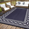 Ataucjin Outdoor Rug 8x10 Plastic Straw Rug Waterproof Patio Rug,Reversible Rug,Foldable Lightweight Outdoor Carpet With Storage Bag,4 Stakes,Outdoor Mat Reversible Camping Carpet Camping Mat For Deck,Garden